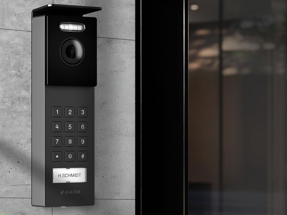 Entri S Video Türsprechanlage, Aufputz Türklingel mit Kamera, Smartphone App, 1 Familienhaus, Video Türklingel, 2x 7" HD-Monitor, Full HD Kamera
