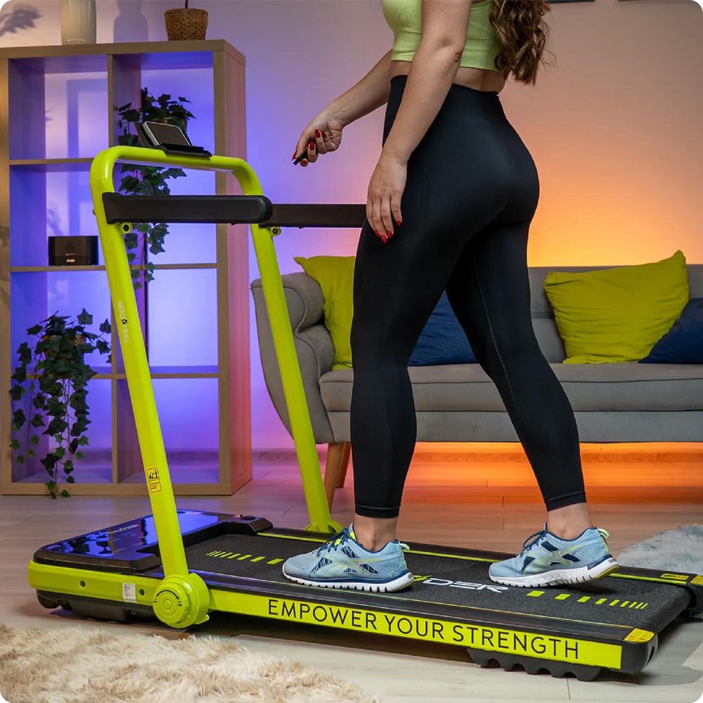 Laufband Thunder IMPACT LIME 106,5x40cm 12km/h FitShow klappbar Bluetooth Transportrollen