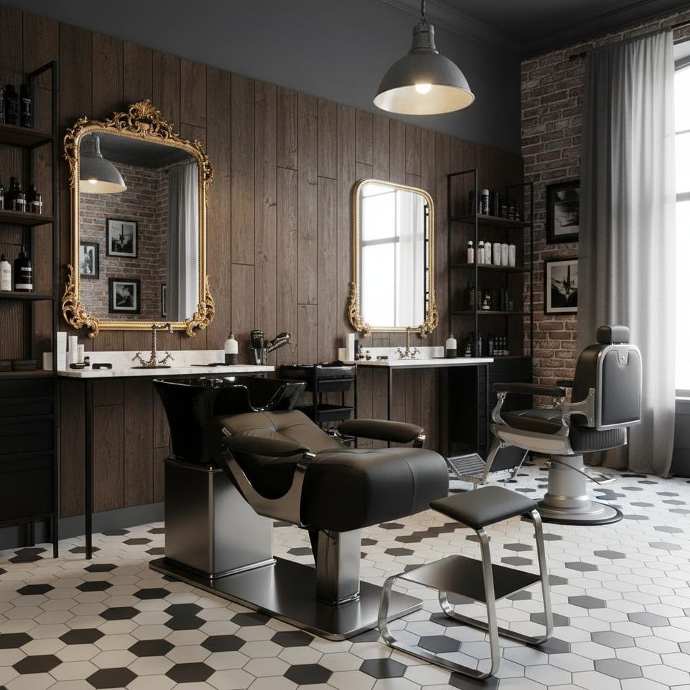 Camila - ležatý kadernícky a barber umývací box do salónu, polohovateľná keramická misa, armatúra,