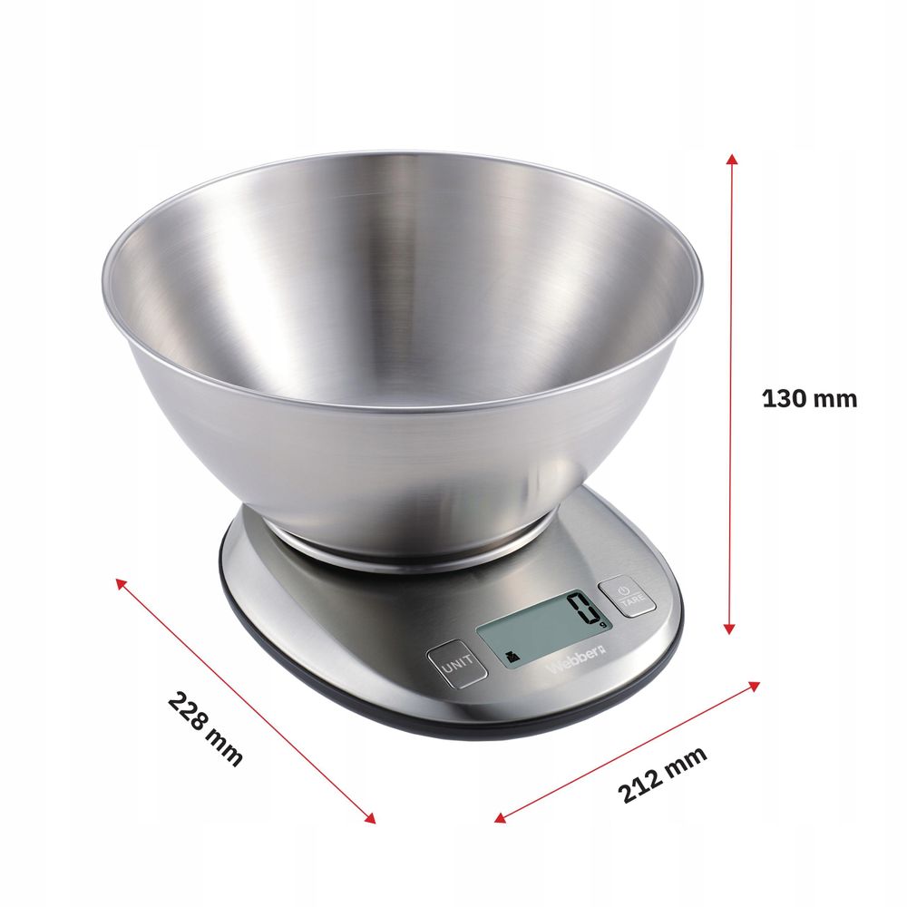 Kompakte Abmessungen der WEBBER EK4390 INOX