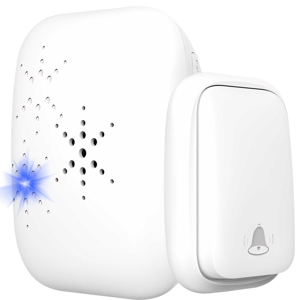 Türklingel Funkklingel Wireless Doorbell Reichweite 100m 4 Lautstärkestufen 110dB 38 Melodien Wohnungen Haustür Klingel Klingeltöne Funk Set Retoo