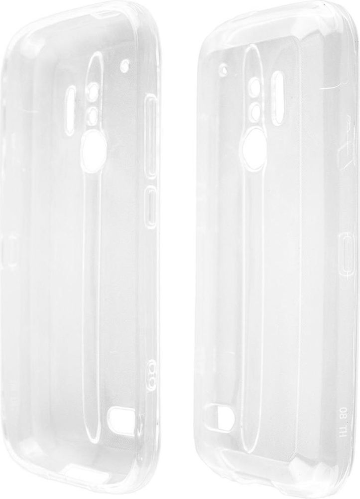 caseroxx Schutz-Hülle TPU-Hülle kompatibel mit HOMTOM HT80, Gummi Handy Tasche transparent