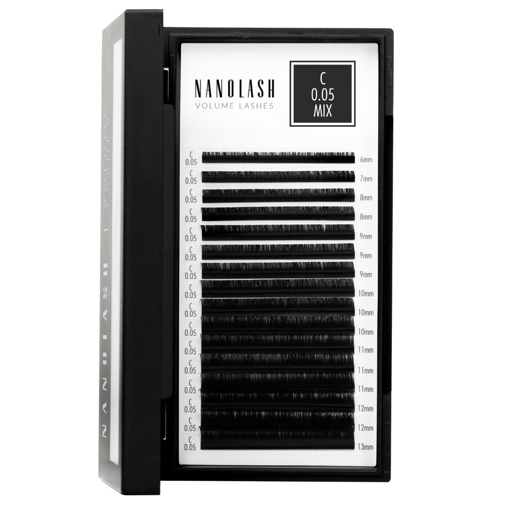 Nanolash VOLUME LASHES Falsche Wimpern Set Extensions 6-13 mm