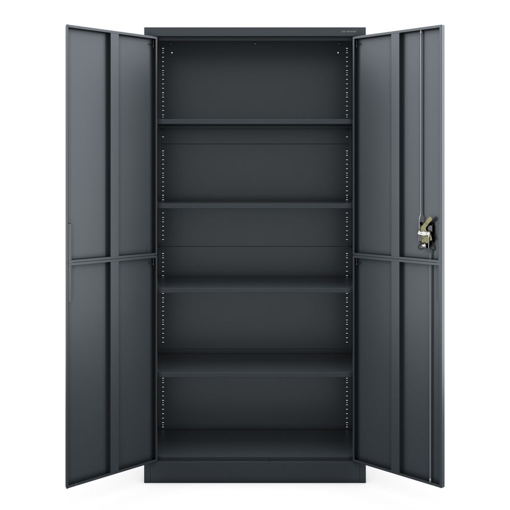 Jan Nowak Abschließbarer Aktenschrank Lagerschrank Mehrzweckschrank Metallschrank 900 x 1850 x 400 mm anthrazit