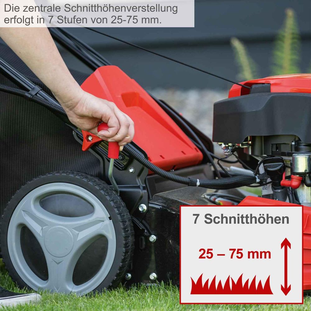 Das Bild zeigt eine Nahaufnahme der Schnitthöhenverstellung.