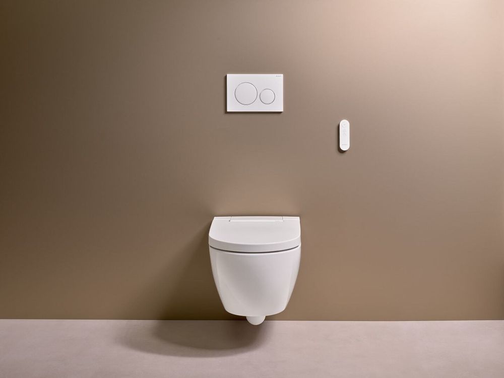 Geberit AquaClean Alba WC-Kompletta­nlage Wand-WC, weiß, KeraTec­t