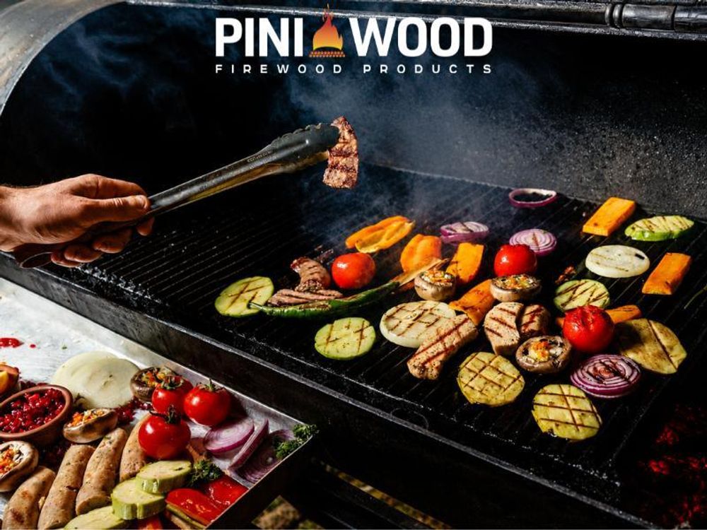 PINI Räucherholz Smokerholz Grillholz BBQ-Holz Wood Chunks Buchenholz OHNE RINDE 15 kg für Smoker Grill