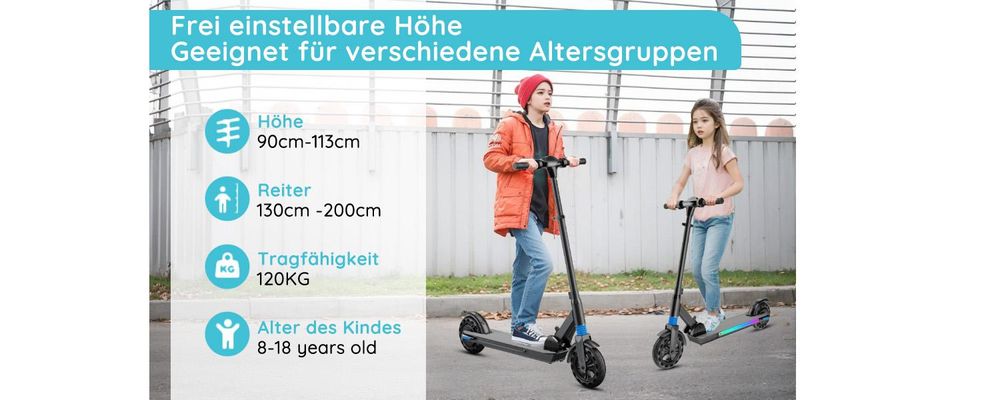 F8 Elektroroller für Kinder von 10-16 Jahren