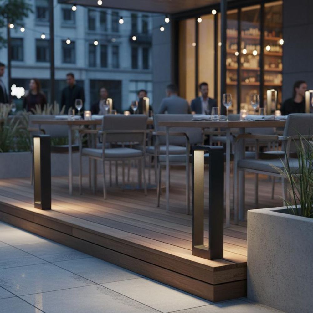 MasterLED Außenleuchte LED 7W 4000K IP54 Pollerleuchte 60cm Schwarz Wegeleuchte Gartenlampe aus Aluminium