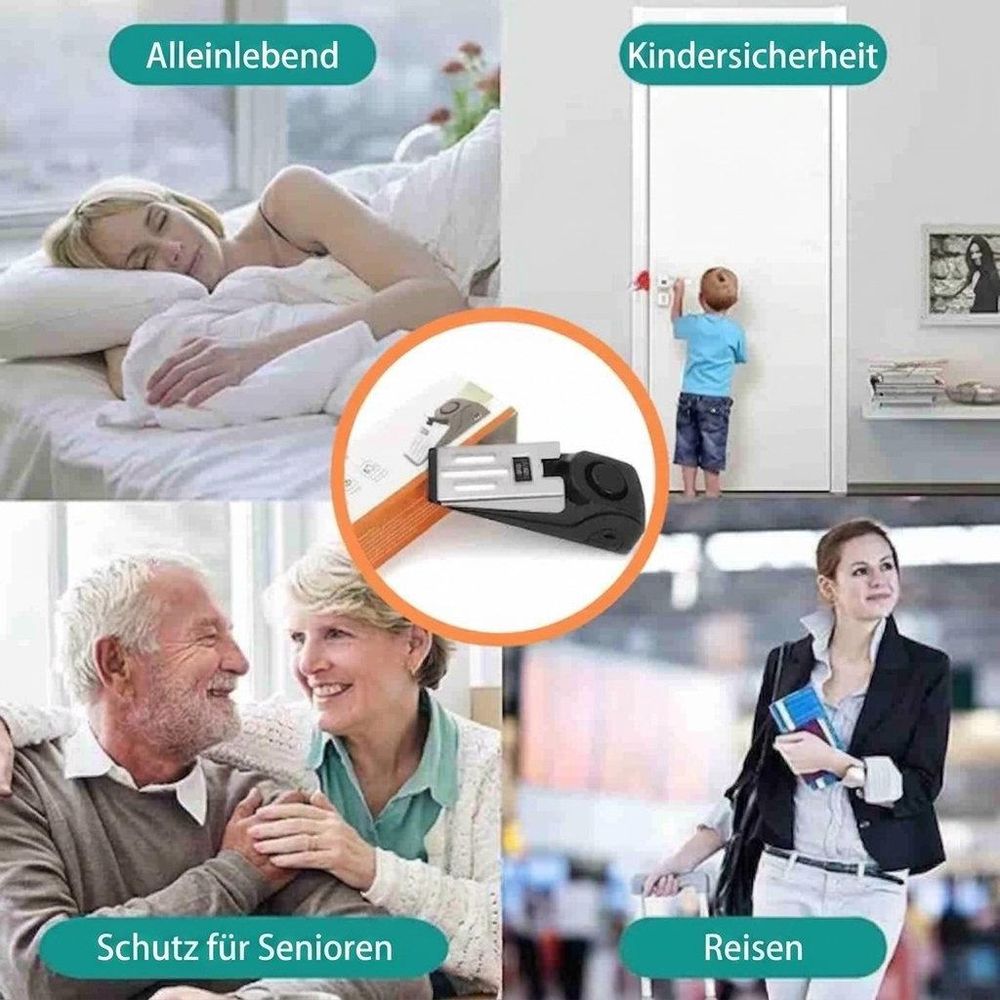 Sofortige Sicherheit: Einfach unter die Tür legen & einschalten