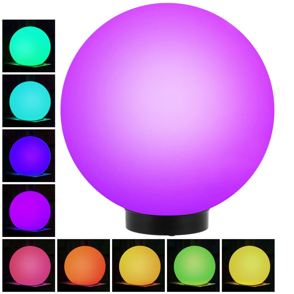 4x Garten LED Solar Kugel Lampe 30cm RGB IP44