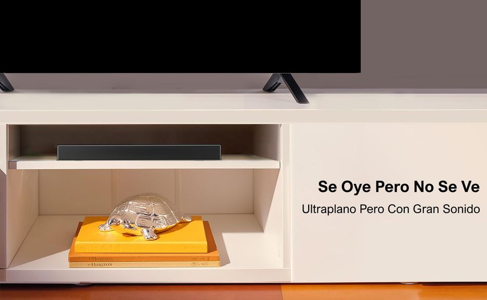 Barra de sonido ULTIMEA con altavoz de graves de 5,25 pulgadas, tecnología BASSMAX, diseño delgado de 3,8 cm, modelo Nova S40