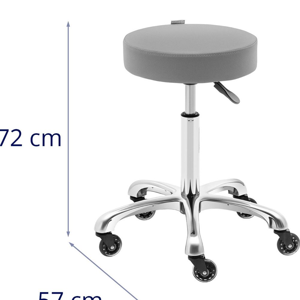 Expondo physa Rollhocker - 530–710 mm - 150 kg - Dunkelgrau