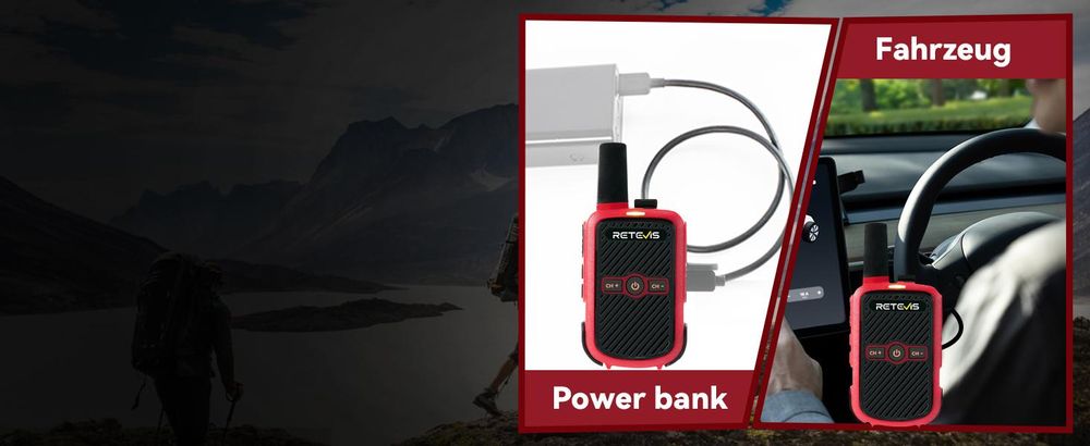 Retevis RT15 KInder Walkie Talkie, PMR Funkgeräte, 1000 mAh Li-on Akku, VOX, Mini, Walkie Talkie Aufladbar für Familienausflüge, Wandern, Camping
