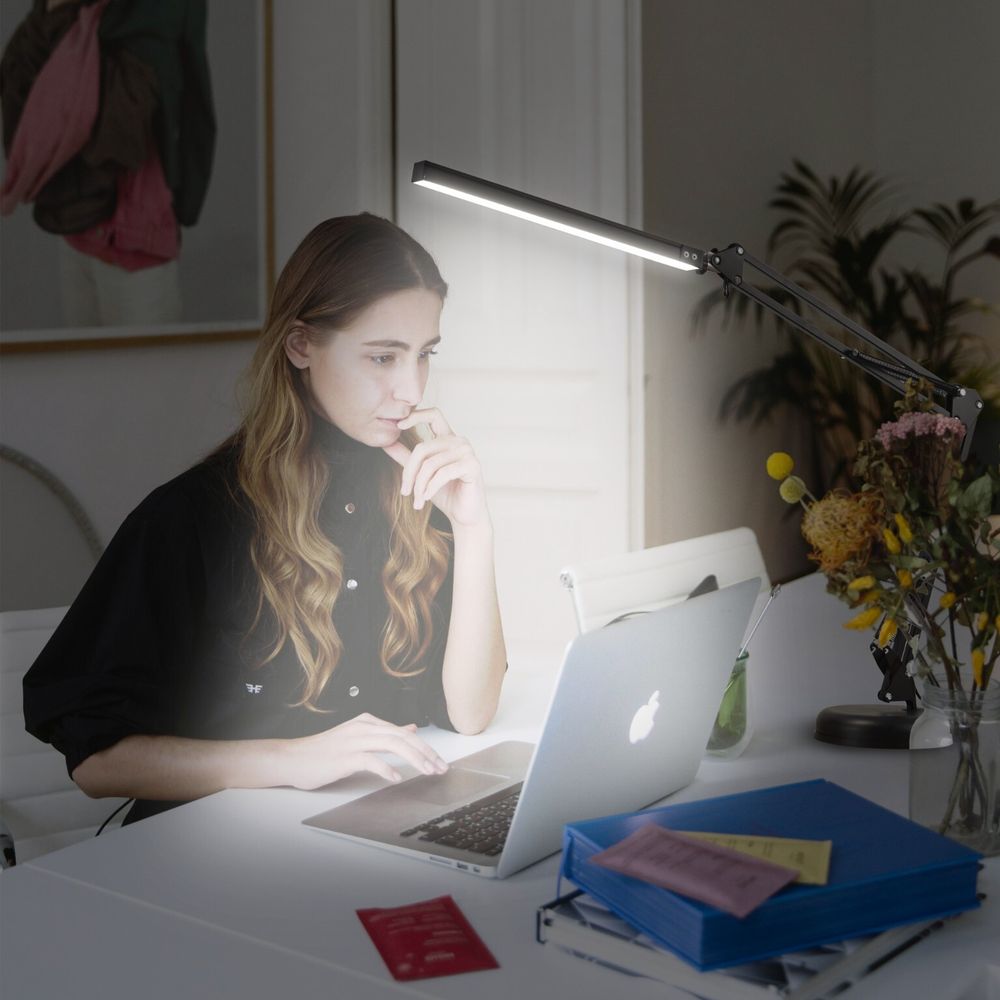 LED Schreibtischlampe Tischlampe Leselampe Arbeitsleuchte Bürolampe Schwenkbare Nachttischlampe Schreibtisch Lampe für Leser Kinder Büro 5W Retoo