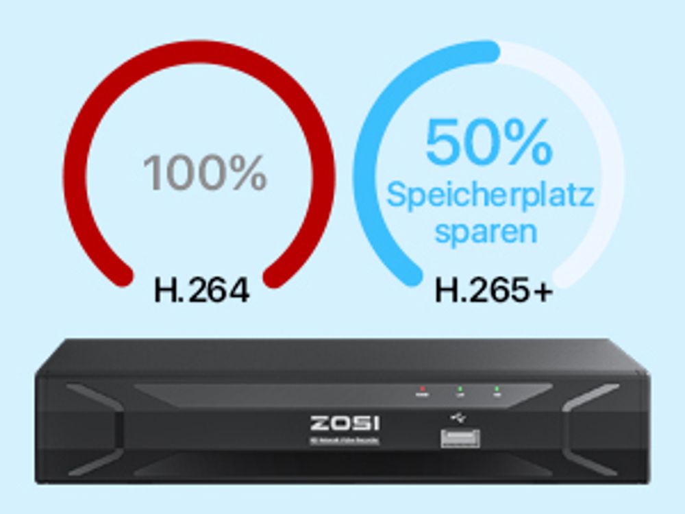 ZOSI PoE Überwachungskamera Set Aussen, 4X 4MP PoE Kamera Überwachung mit Audio, H.265+ 5MP 8CH NVR mit 2TB HDD, Personenerkennung, 100ft Nachtsicht, 24/7 Aufnahme