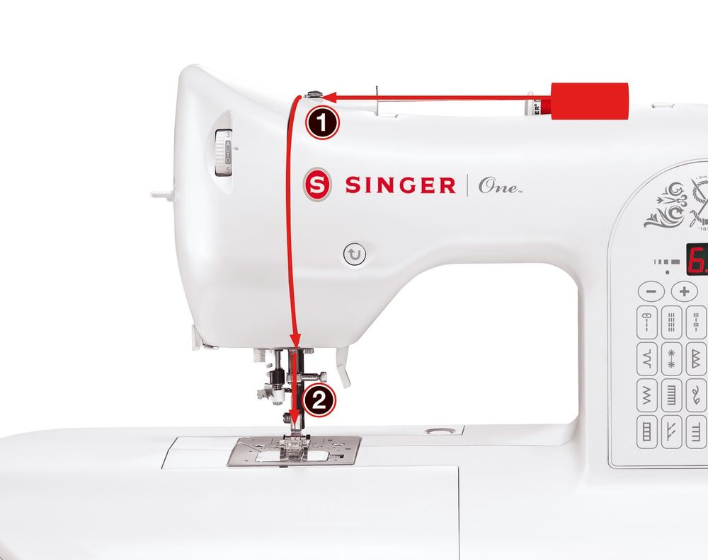 SINGER One, Weiß, Automatische Nähmaschine, Nähen, 1 Schritt, Berührung, 750 SPM