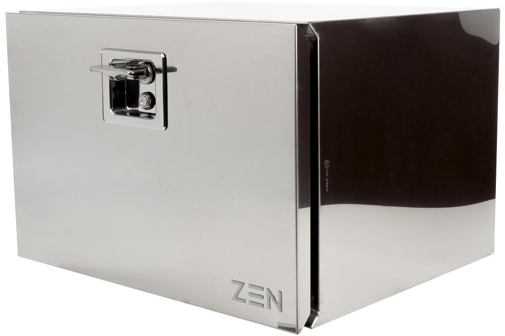 DAKEN ZEN Z13 Nerezový úložný box, leštěný, 600 × 400 × 500 mm, 108 l, box na nářadí, pro přívěsy nákladních vozidel, podlahový box