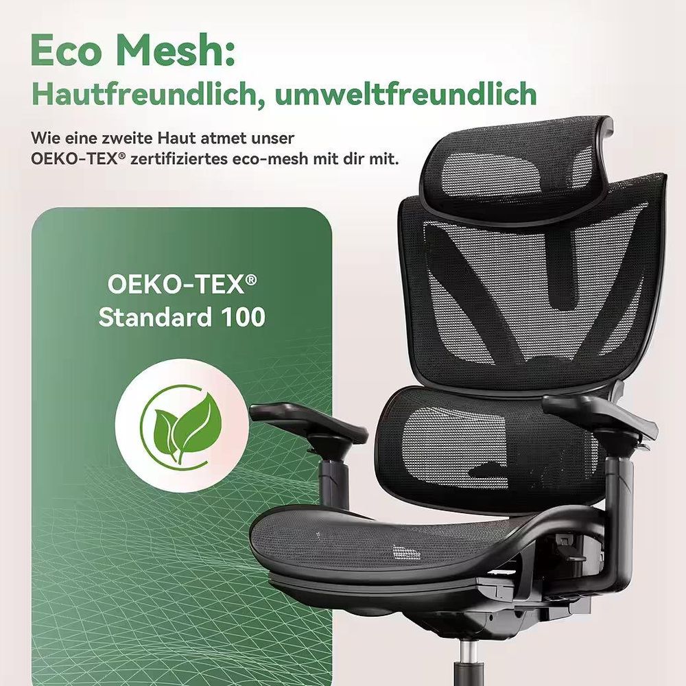 ACGAM CG-5245M Gaming Bürostuhl: Ergonomisch, 4-Neigungswinkel, 136kg, 3D-Armlehnen, Mesh, Gewichtssensor
