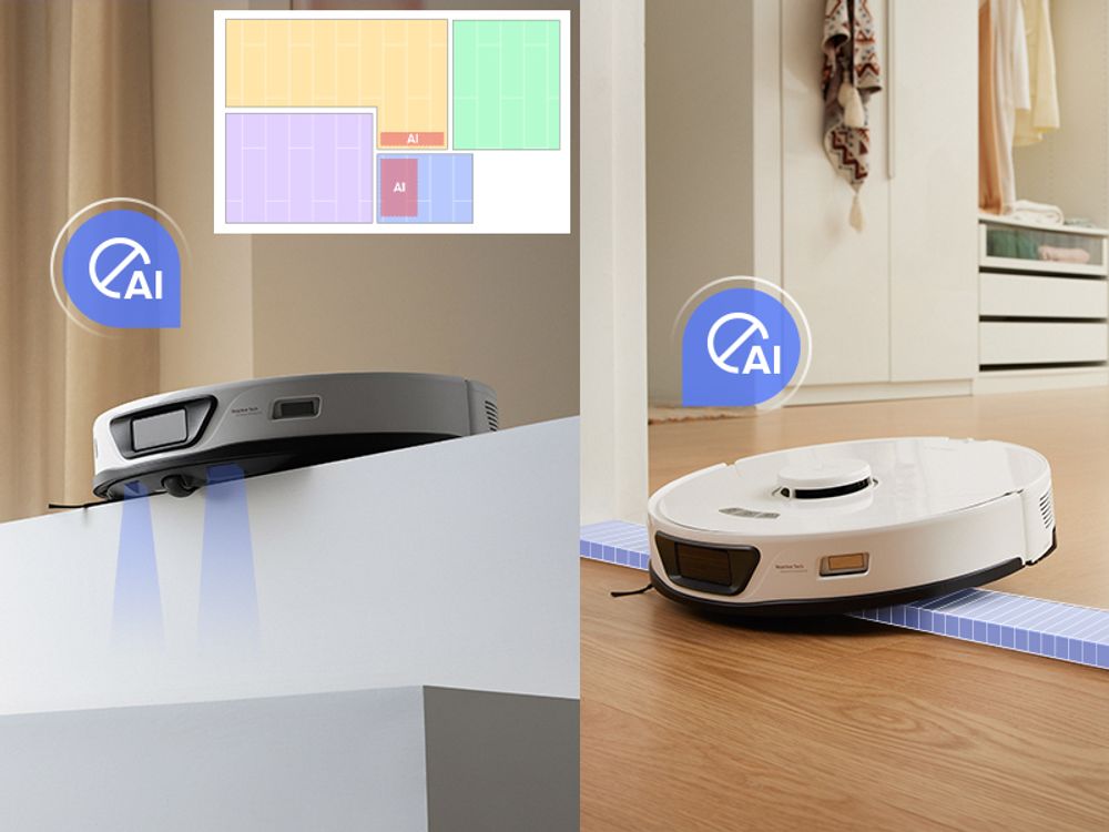 Roborock QV 35A Staubsauger Roboter mit Wischfunktion&Hebarem Wischmopp 8.000pa (Upgrade von Qrevo/Qrevo Plus),Anti-Verfilzungsbürste, All-in-One Dock