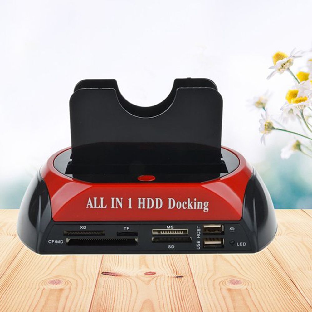 HDD Docking Station 2 USB IDE SATA Festplatten USB 2.0 Dockingstation 2,5 Zoll 3,5 Zoll SSD Docking-Station Offline-Klonen Klonfunktion Adapter Retoo