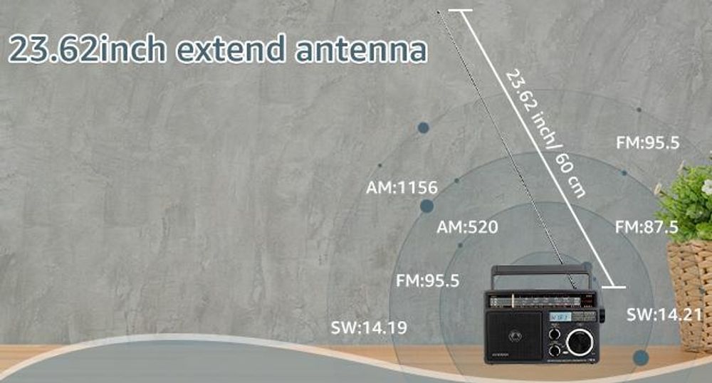 Retekess TR618 přenosné rádio na baterie, přenosné rádio pro seniory, AM FM SW, USB SD TF, kuchyň, pro seniory, Dárky ke Dni matek a Dni otců (černé)