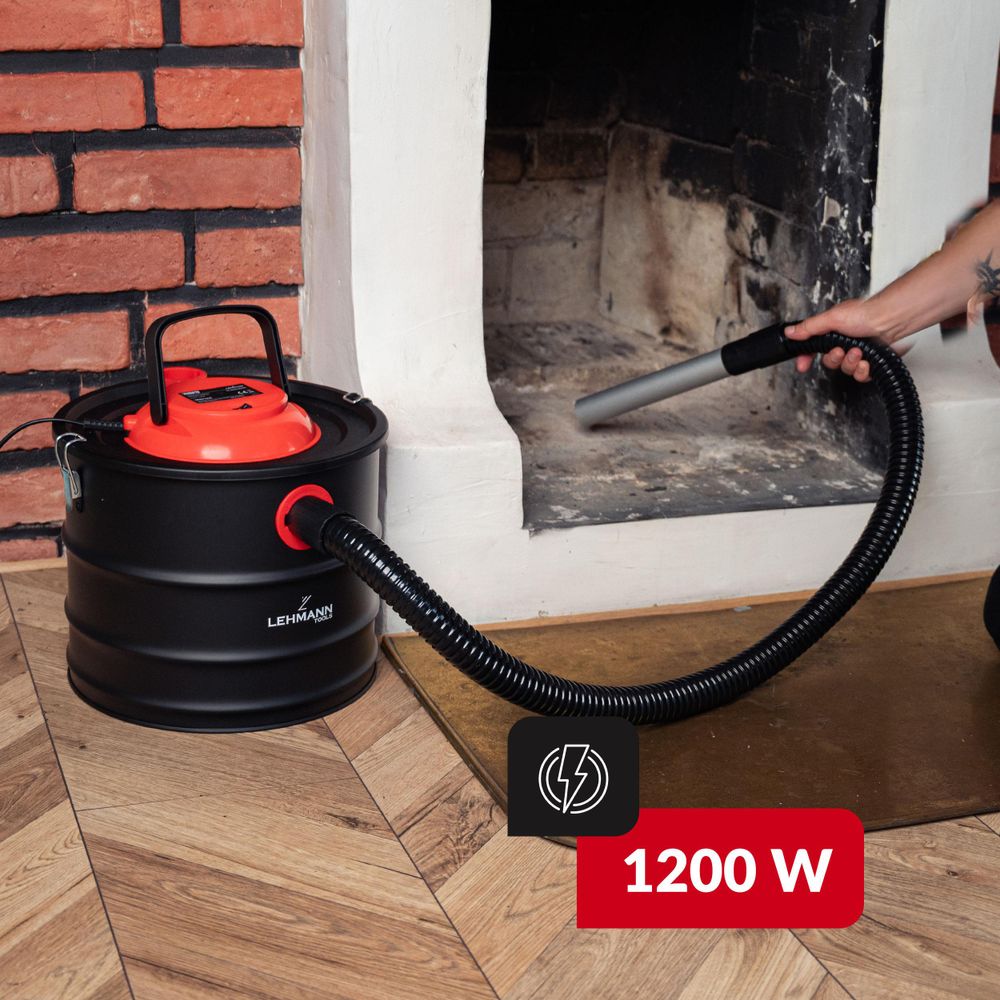Odkurzacz Przemysłowy LEHMANN ASHER 18L bezworkowy mocny do popiołu kominkowy do gruzu 1200W Separator
