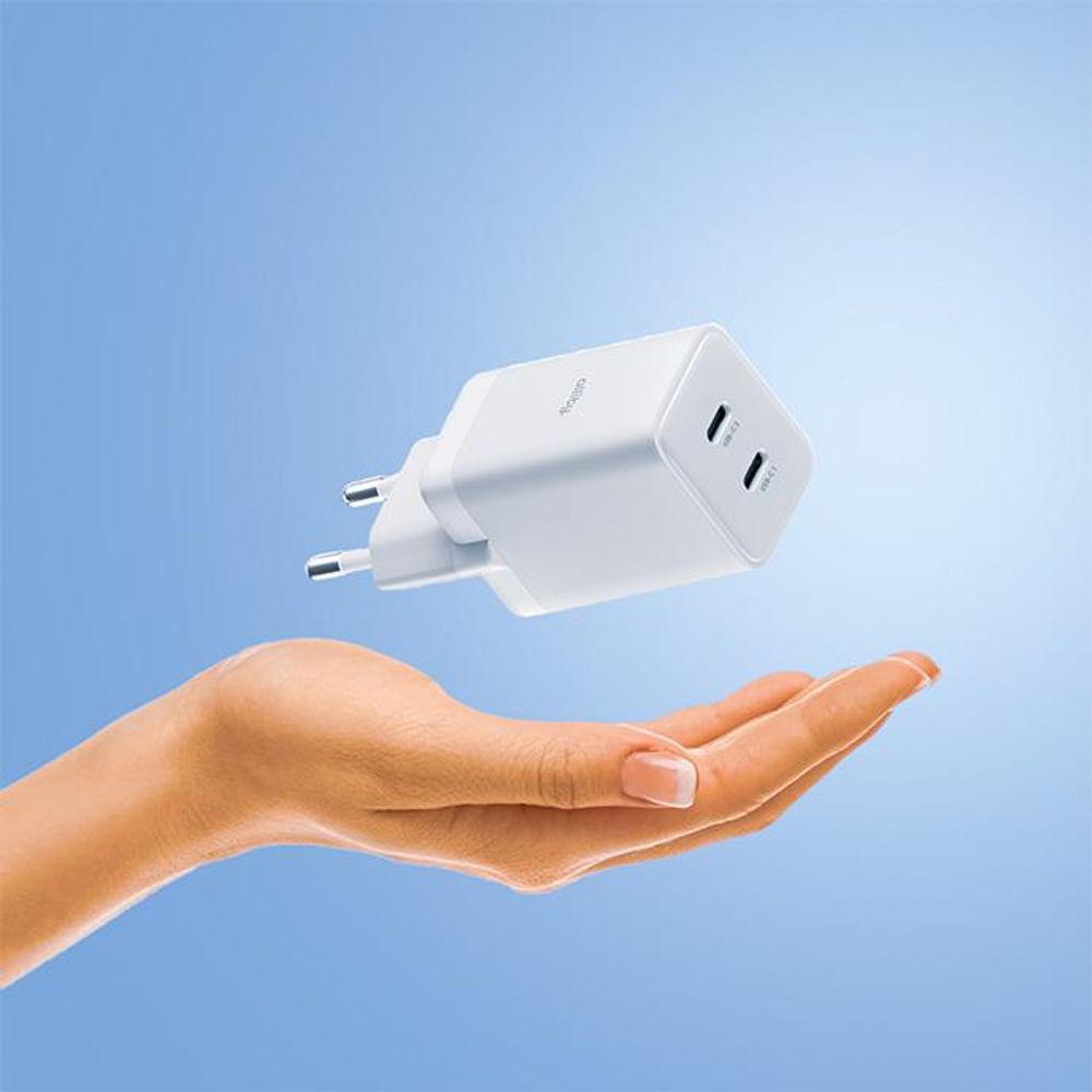 Allity ładowarka dwa USB-C 45W sieciowa GaN mocna szybka do laptopa telefon