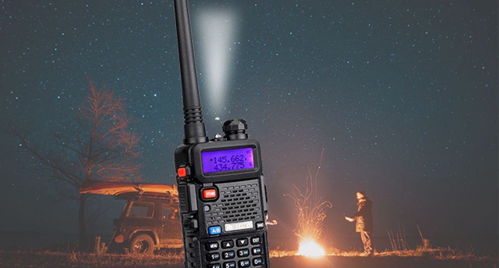 Retevis RT5R Walkie Talkie Dualband, Amateurfunk, USB-Laderadio, Tragbares FM-Radio, 128 Kanäle, 1400mAh, für Sicherheit, Baustelle, Schule