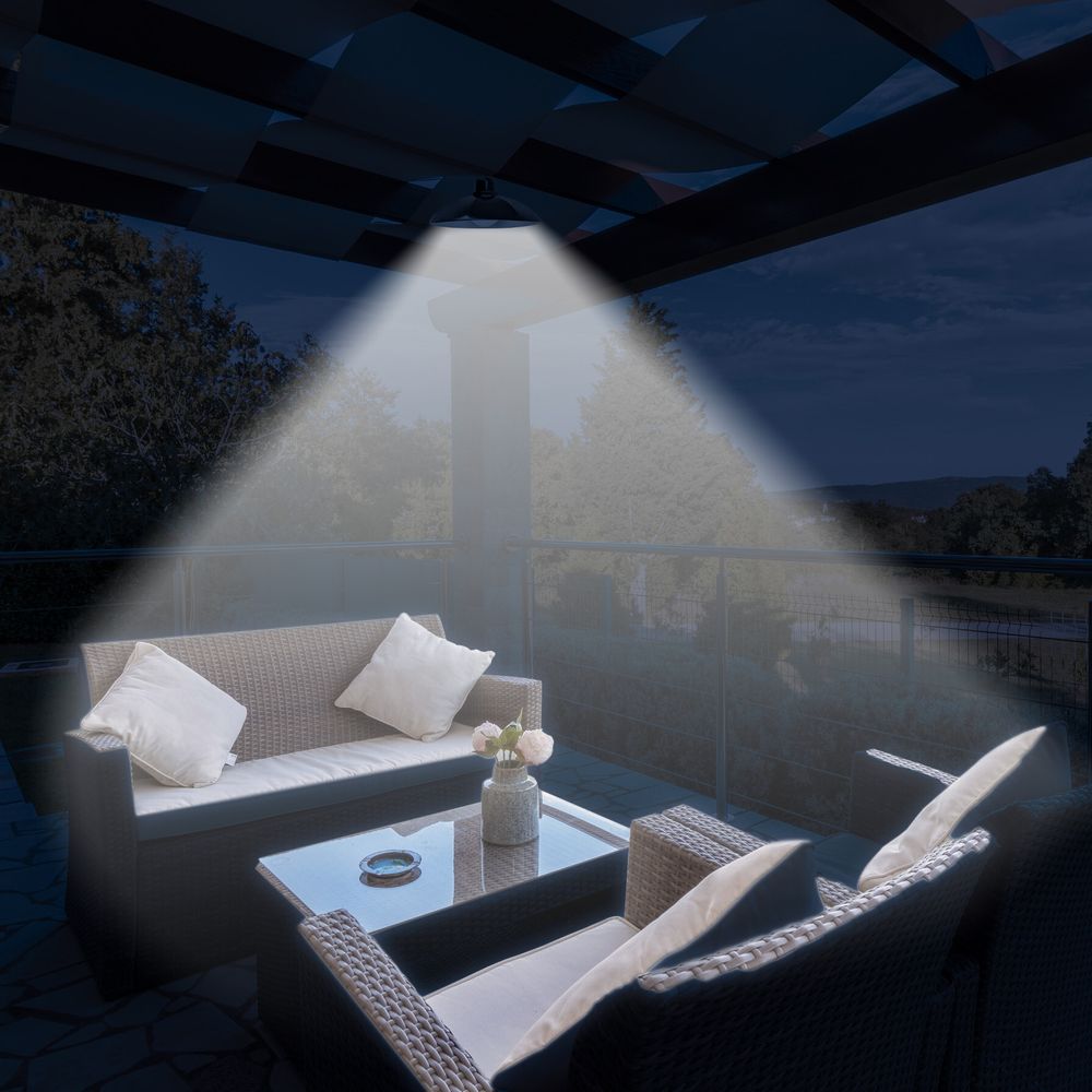 LED Solarleuchte Solar Hängeleuchte Hängelampe Pendelleuchte Solarlampen Außen IP65 Wasserdichte Außen-Wandleuchte Fernbedienun Garten Straße Retoo