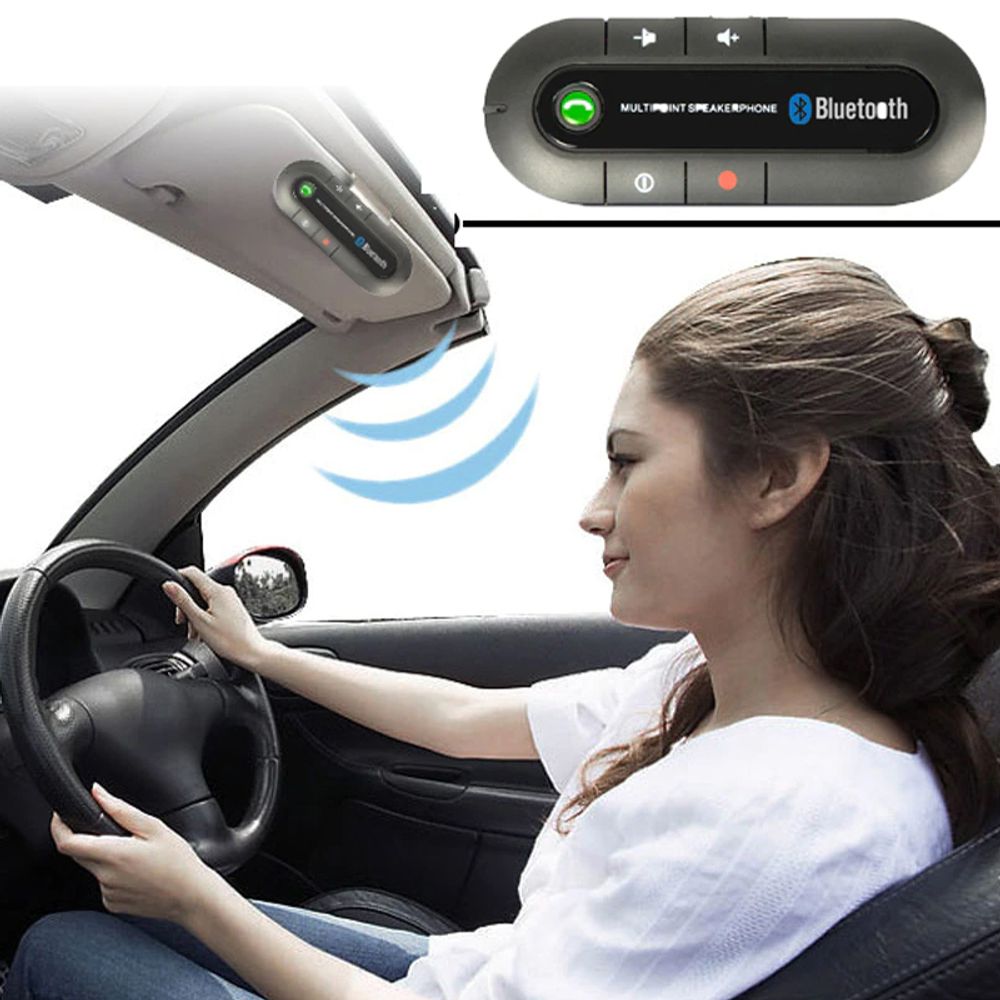 Bluetooth 5.0 Auto Freisprecheinrichtung Lautstärkeregler KFZ Musik Freisprechanlage Akku Freisprechanlage Sonnenblende iPhone Samsung Retoo