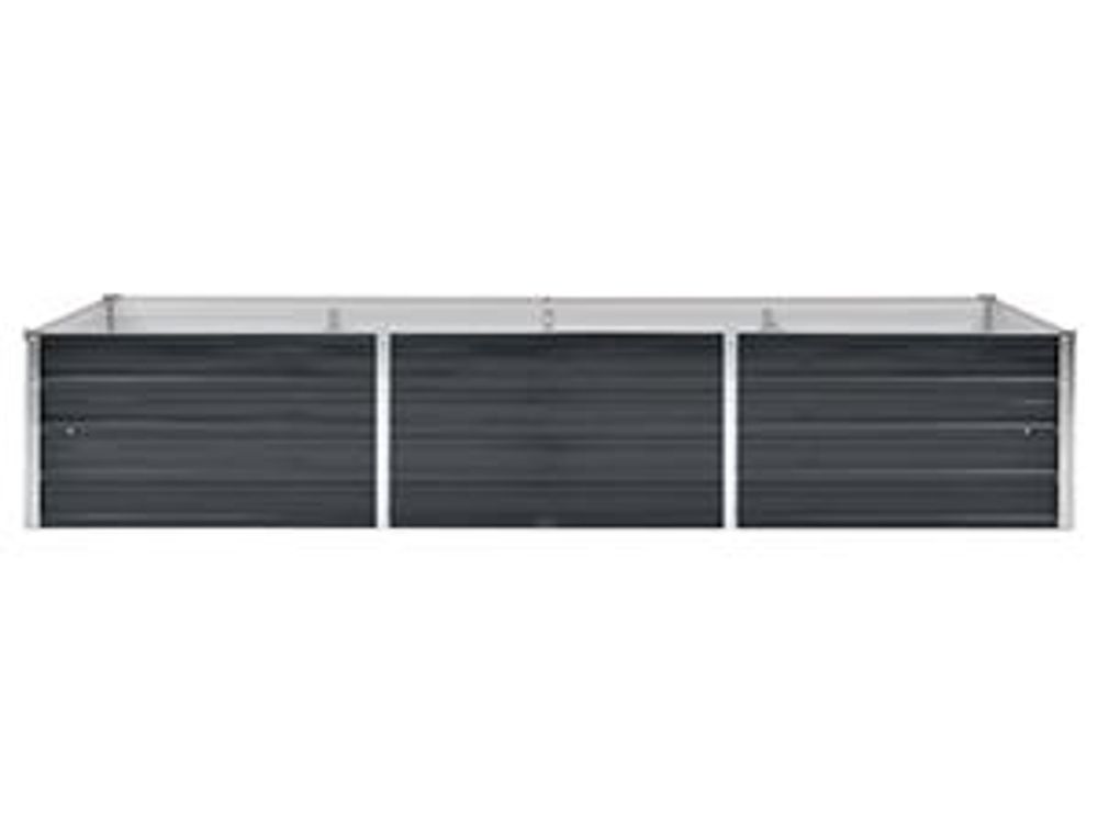 vidaXL Letto da giardino rialzato antracite 240 x 80 x 45 cm Acciaio zincato