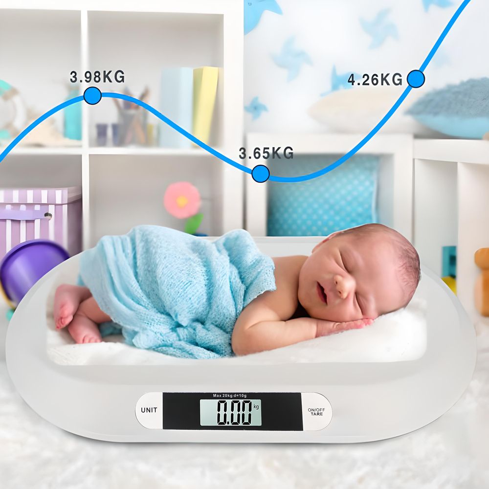 Babywaage Digital Kinderwaage bis 20kg Stillwaage Säuglingswaage Neugeborene Digitalwaage Baby Flach Waage Tierwaage LCD Display Stubenwagen Retoo