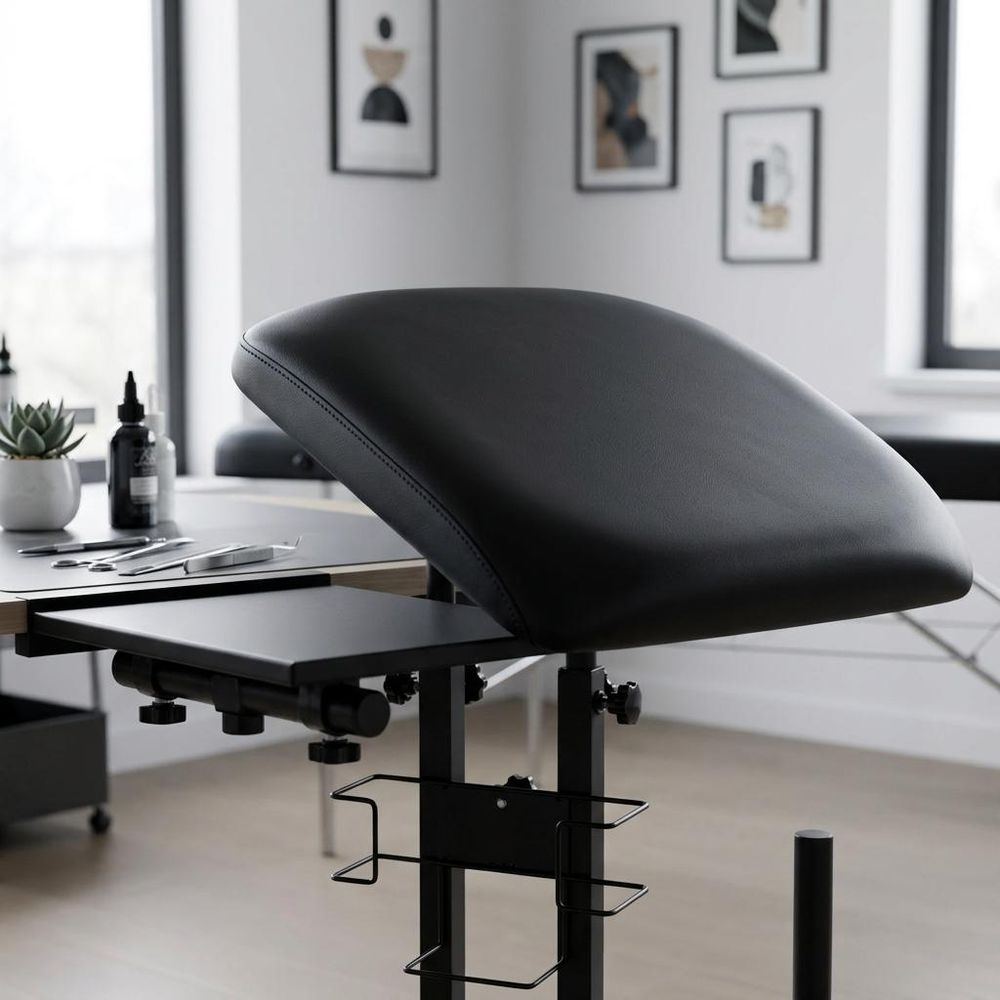 Repose-bras de tatouage avec base noir - Accoudoir pour salon d'esthétique, beauté et SPA