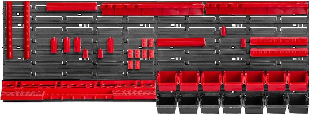 KADAX Werkstattregal, 116x39cm Werkzeugwandregal aus robustem Kunststoff, UV-Resistentes Lagersystem