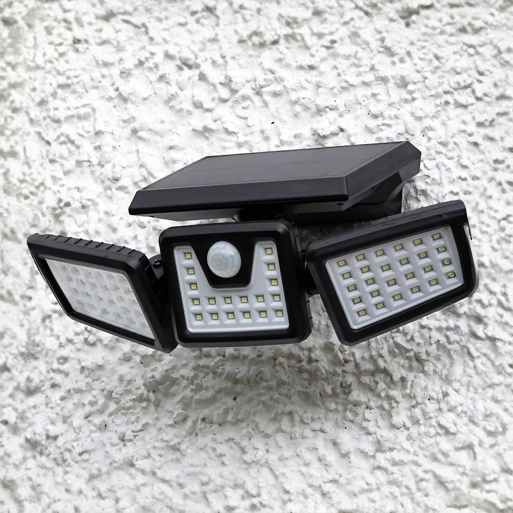 LED Solarleuchte mit Fernbedienung und Bewegungsmelder Solar Solarlampen Außen IP65 Wasserdichte Außen-Wandleuchte Fernbedienun Garten Straße Retoo