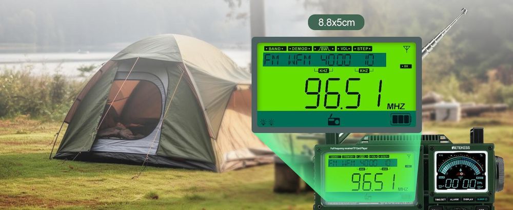 Retekess TR113 Kurzwellenradio, Vollband Radio, AIR SSB, tragbares Digitalradio, APP-Fernbedienung, hohe Klangqualität, wiederaufladbar, LSB/USB