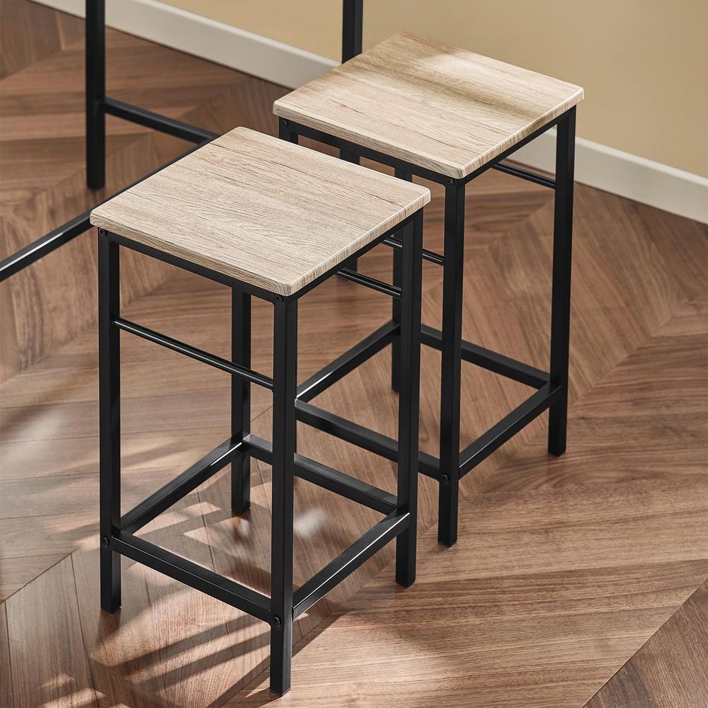 SoBuy Essgruppe Esstisch Set 5-teilig Bartisch mit 4 Stühlen, platzsparendes Küchentisch Set für Esszimmer Balkon Garten Kompakt & Modern OGT11-N