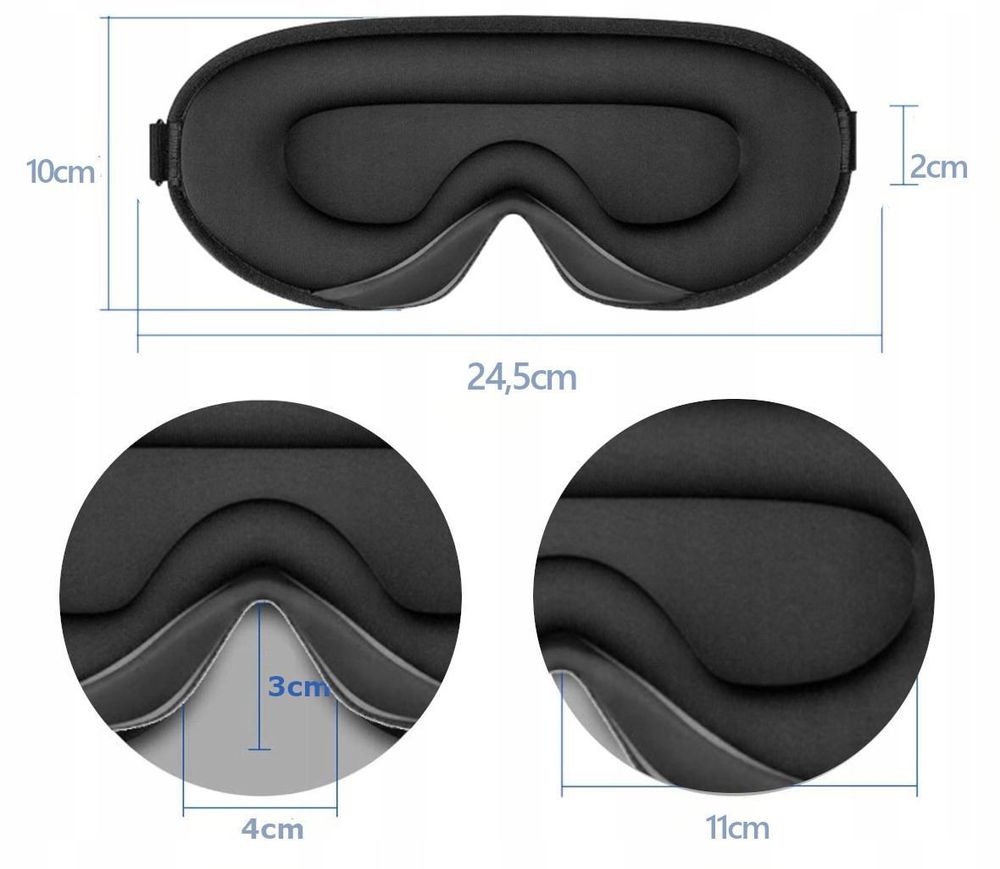Augenbinde Zum Schlafen 3D Verdunkelungsmaske Einstellbar