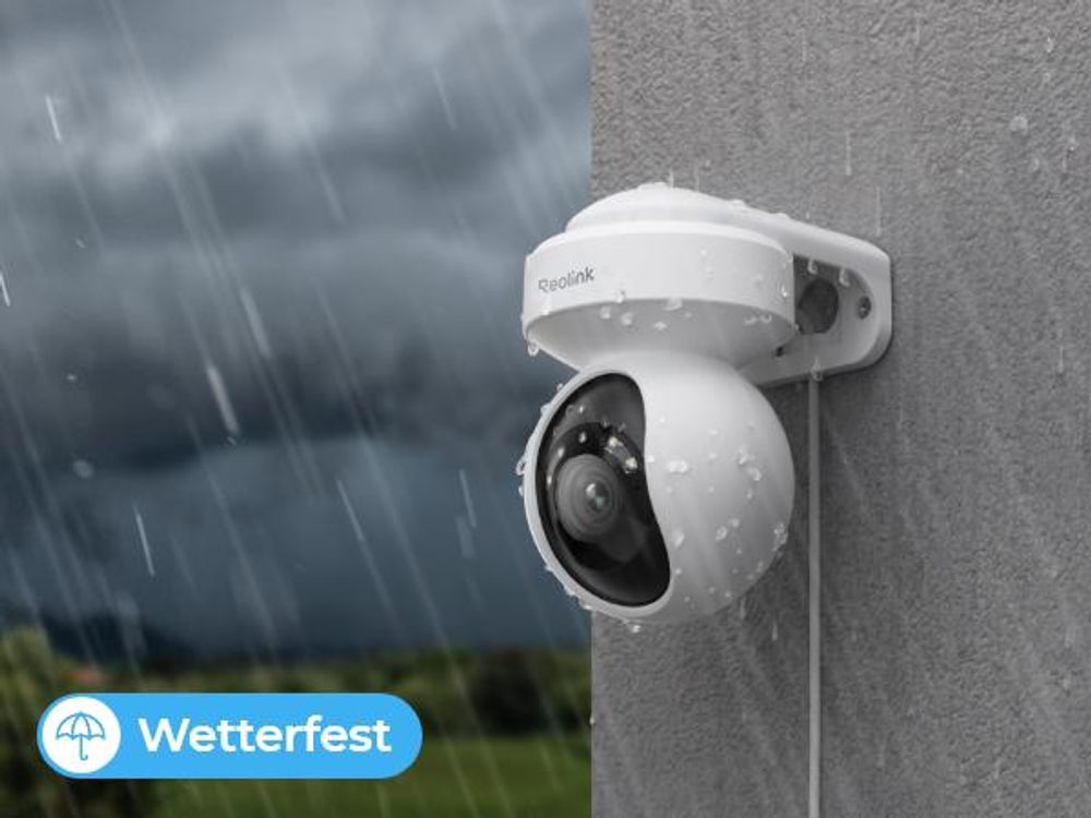 Reolink E1 Outdoor SE PoE, 4K 8MP PoE Überwachungskamera Aussen, 360° Abdeckung, Auto-Tracking, Farbnachtsicht, Personen/Fahrzeug/Tiererkennung, IP65