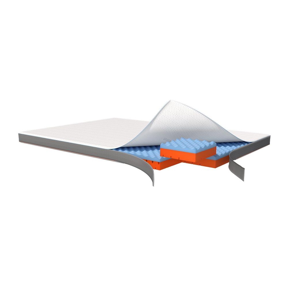 Genius eazzzy Topper Premium Cube Advance 9 cm Höhe, Matratzentopper, 2 in 1 Wende Topper mit Cooling Funktion 200*200 cm