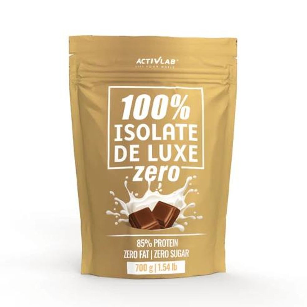 Activlab 100% Isolate De Luxe ZERO 700 g, Schokolade, Whey Protein Isolat WPI, 25 g Protein pro Portion, wenig Fett & Kohlenhydrate