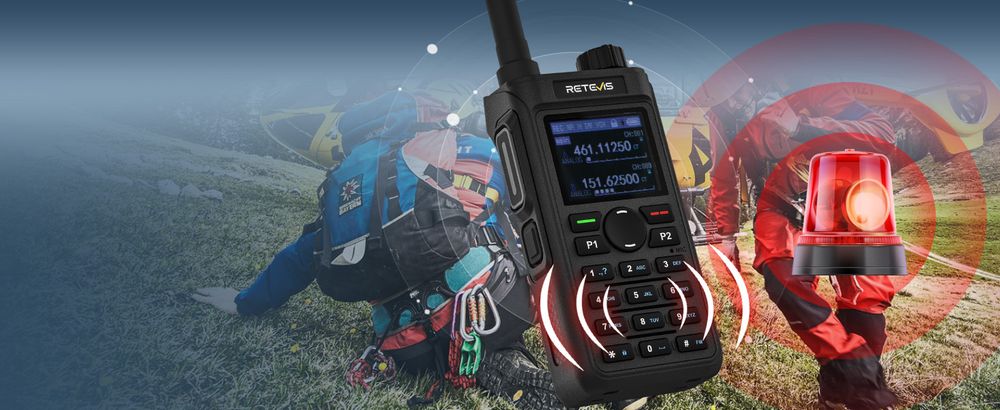 Retevis C62 Funkgeräte Dual Band, Großer Reichweite, UV-Hochleistung, LED-Bildschirm, Geräuschreduzierung, Business Walkie Talkie, für Wandern Camping