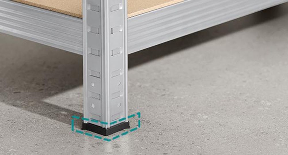 SONGMICS Lagerregal, 180 x 90 x 40 cm, bis 875 kg belastbar (175 kg pro Ablage), Schwerlastregal mit 5 Regalböden, Aufbewahrungsregal, Regalsystem, höhenverstellbar, Garage, Keller, Silber GLR40SV