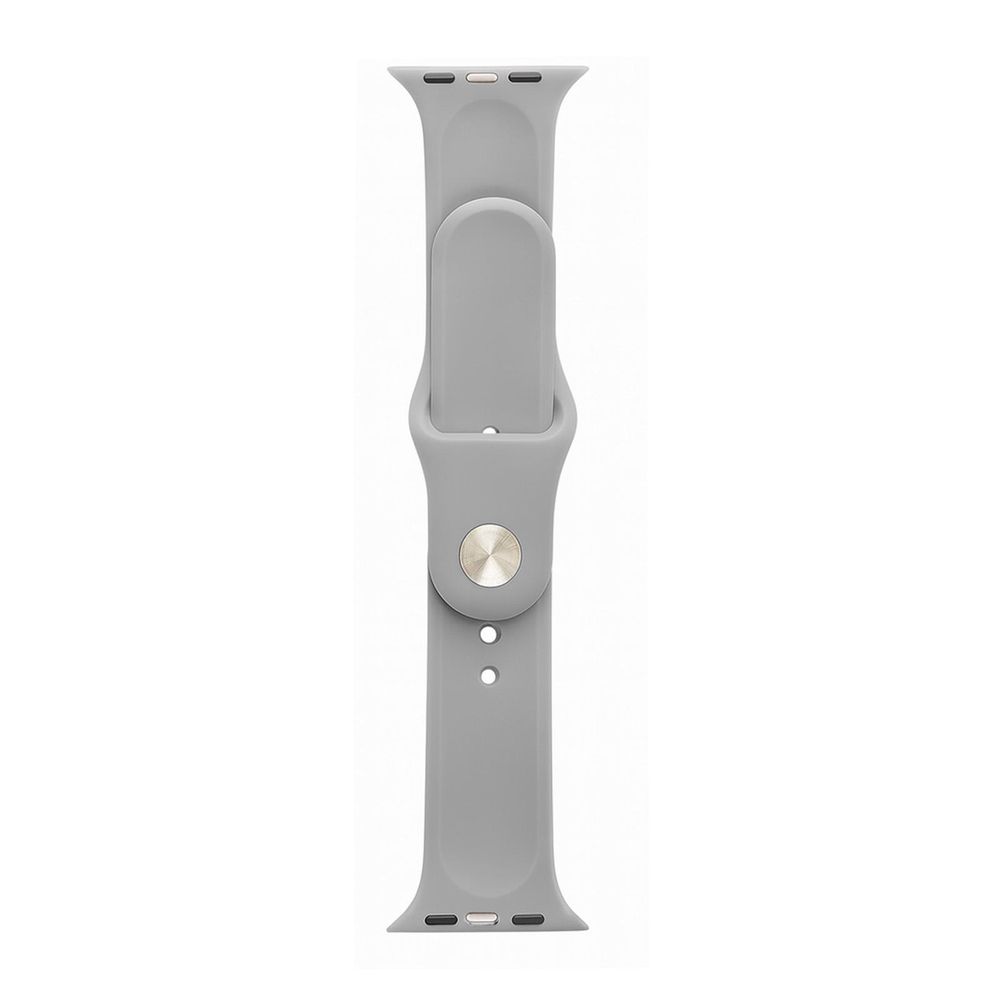 Apple Watch Sport Armband 38mm / 40mm / 41mm Grau Band Sport Loop Ultra SE 1 2 3 4 5 6 7 8 9 10 11 Silikon Größe: S/M