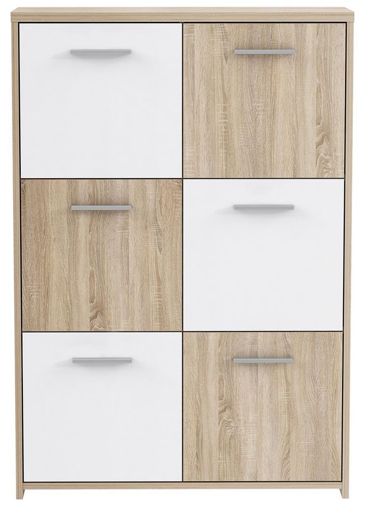 Kommode "Odessa III" – moderne Kommode mit 6 Türen und 4 Böden