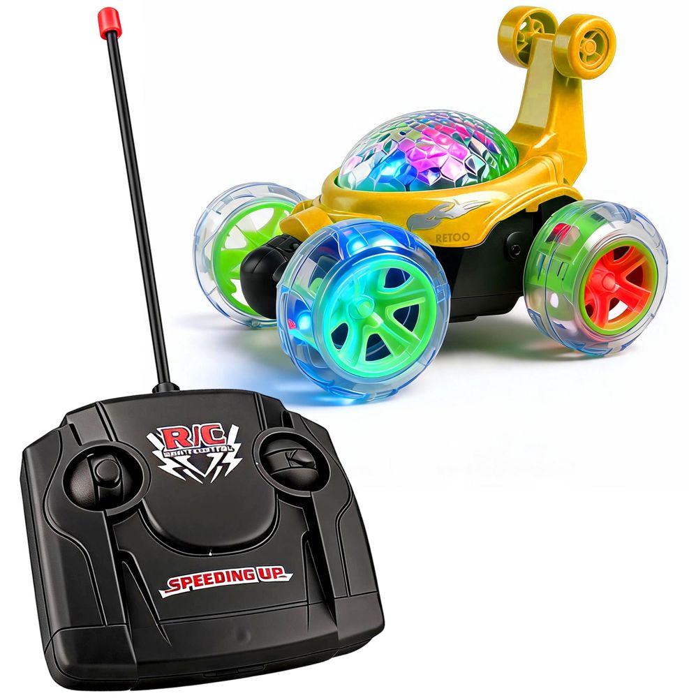 Ferngesteuertes Auto mit LED Beleuchtung RC Auto Car mit 360° Rotation 27MHZ Gro für Jungen und Mädchen Spielzeugauto Gesteuert Fernbedienung Retoo
