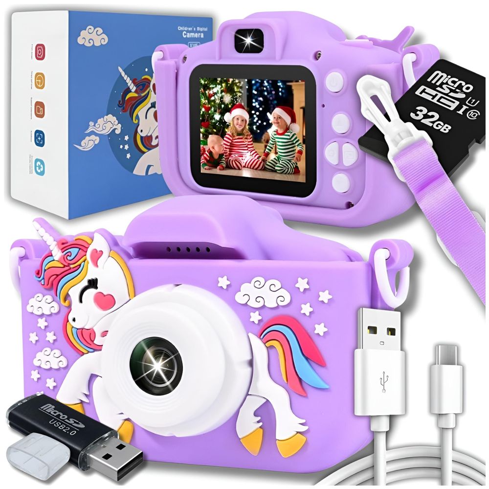 Digitale Fotokamera Für Kinder 40 Mp Kamera Spielzeug Spiele + 32Gb Karte