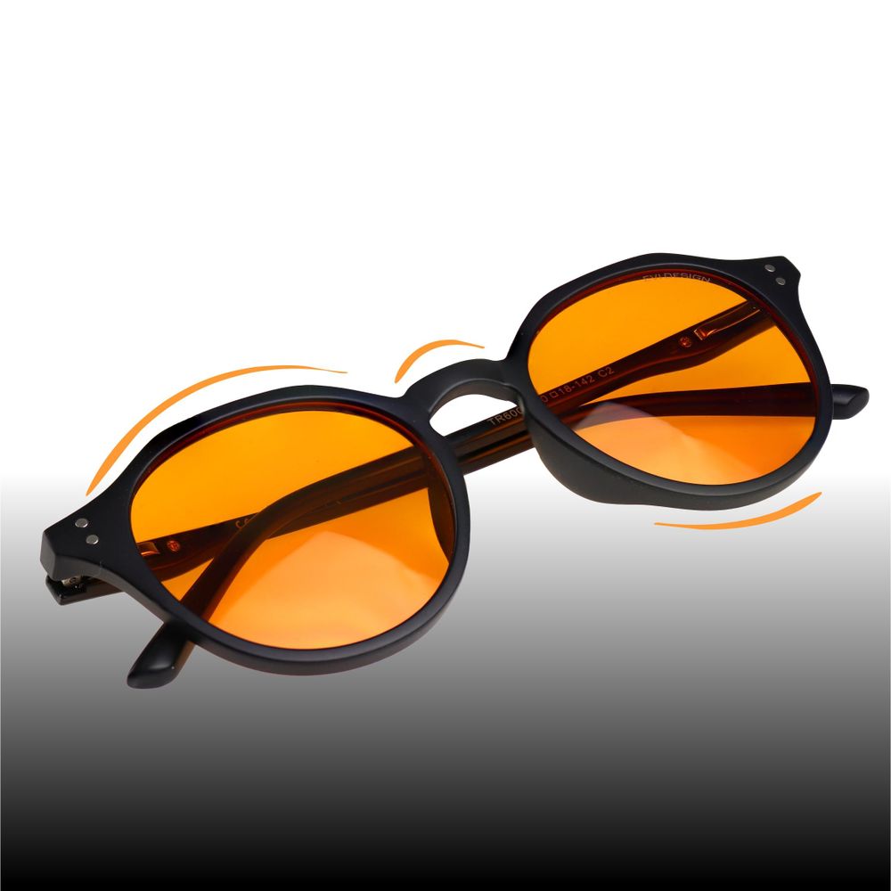 Computerbrille mit Blaulichtfilter Rund Oval Schwarz Arbeitsplatzbrille Anti-Blaulicht Brille 99%