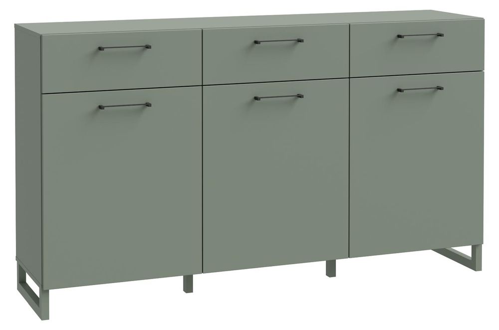 SILBA Kommode in Salbeigrün – moderne Kommode mit viel Stauraum und 3 Schubladen